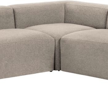 Beige Hjørnesofa Kave Home Blok Serien Formet Sofa Pletafvisende Stof 320x320 Moderne Nordisk Design Til Personer - Kave Home Sofa  - 8433840619910