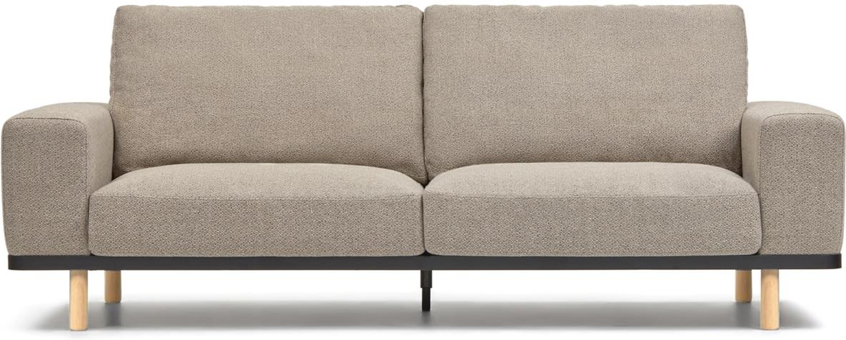 Beige/Natur Personers Sofa Kave Home Noa Bæredygtig Beige Stofsofa Med Aftageligt Betræk Bøgetræsben - Kave Home Sofa - 8433840637945