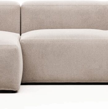 Beige Chaiselong Sofa Kave Home Blok Venstrevendt Polstret Stof Moderne Nordisk - Kave Home Sofa  - 8433840663364
