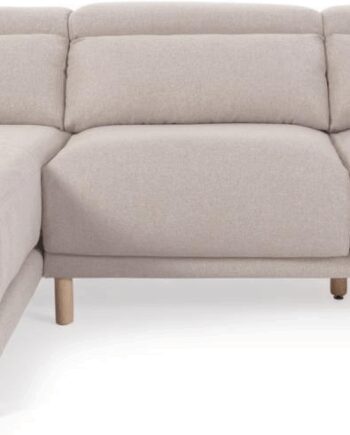 Beige Chaiselong Sofa Venstrevendt Kave Home Singa Stof Nordisk Moderne Kolonial Stil Med Aftagelige Betræk Nakkestøtter - Kave Home Sofa  - 8433840742595