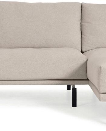 Beige Personers Chaiselong Sofa Kave Home Galene Nordisk Design Polstret Med Duneffekt Genanvendt Pet Højrevendt - Kave Home Sofa  - 8433840729138