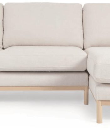 Hvid Personers Chaiselong Sofa Kave Home Mihaela Højrevendt Fleece Polstring Bæredygtig Genanvendt Pet 264154 - Kave Home Sofa  - 8433840739960