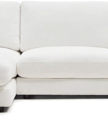 Hvid Personers Sofa Kave Home Gala Rustik Chenille Lounge Sofa Med Vendbare Betræk Antibakterielt Stof - Kave Home Sofa  - 8433840828190