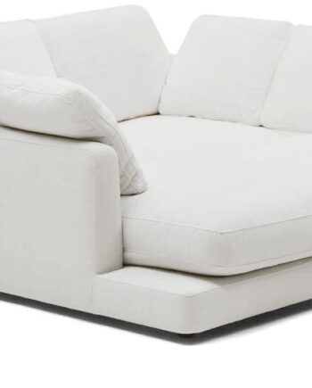 Hvid Kave Home Gala Personers Sofa Chenille Med Antibakterielt Stof Aftagelige Vendbare Betræk H87xb193xl210 - Kave Home Sofa  - 8433840828237
