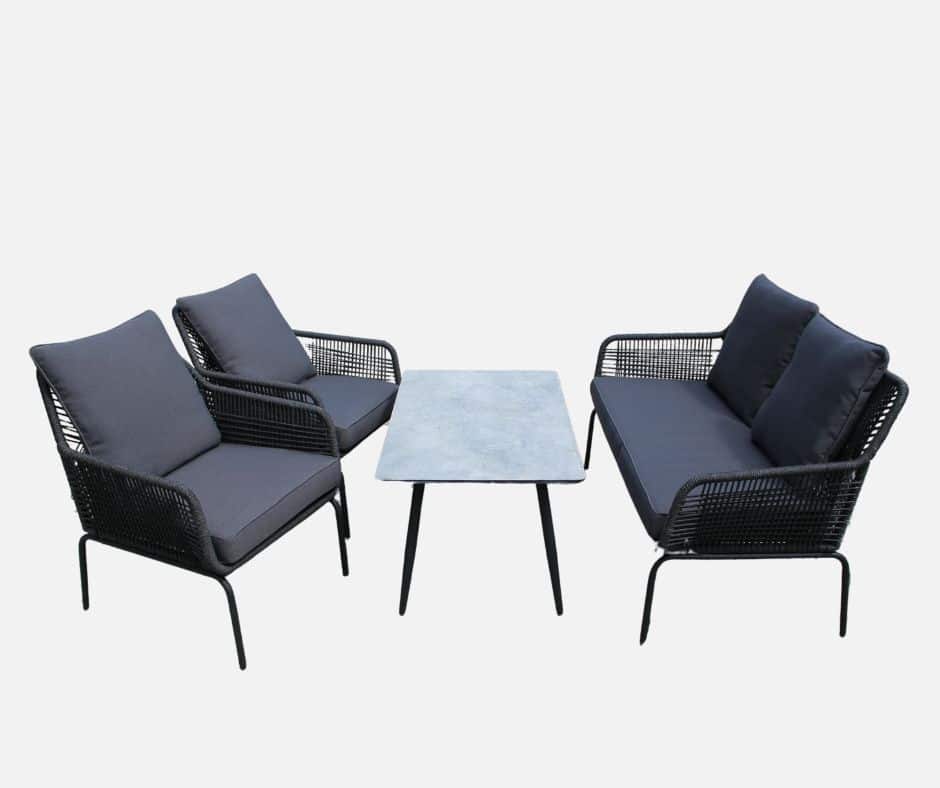 Antracit|Grå Loungesæt Haffo - Sofa