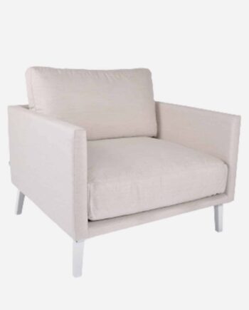 Beige Loungestol Med Allweather Hynder - Sofa