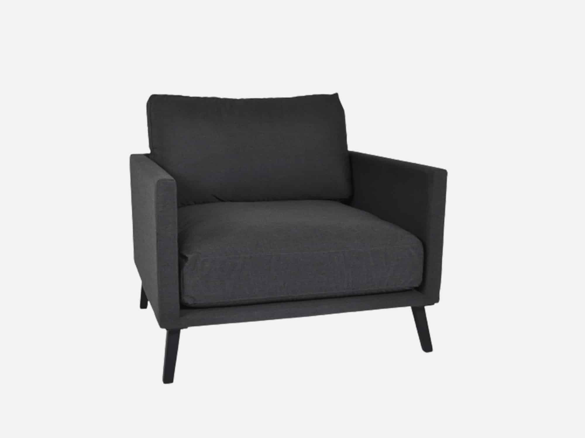 Sort Loungestol Med Allweather Hynder - Sofa