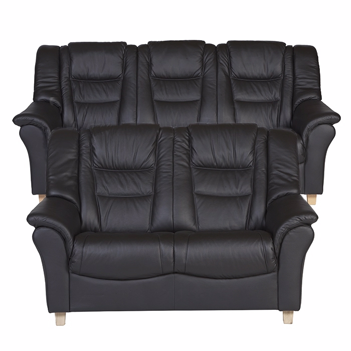 Monza Læder Sofasæt Personers Personers Sofa - Sofa