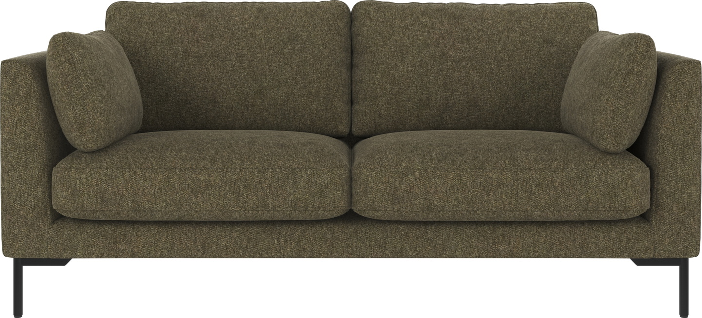 Grøn Personers Sofa Rowico Corwin Brenda Dyb Polyester Med Sorte Metalben - Rowico Sofa - 7340126591253