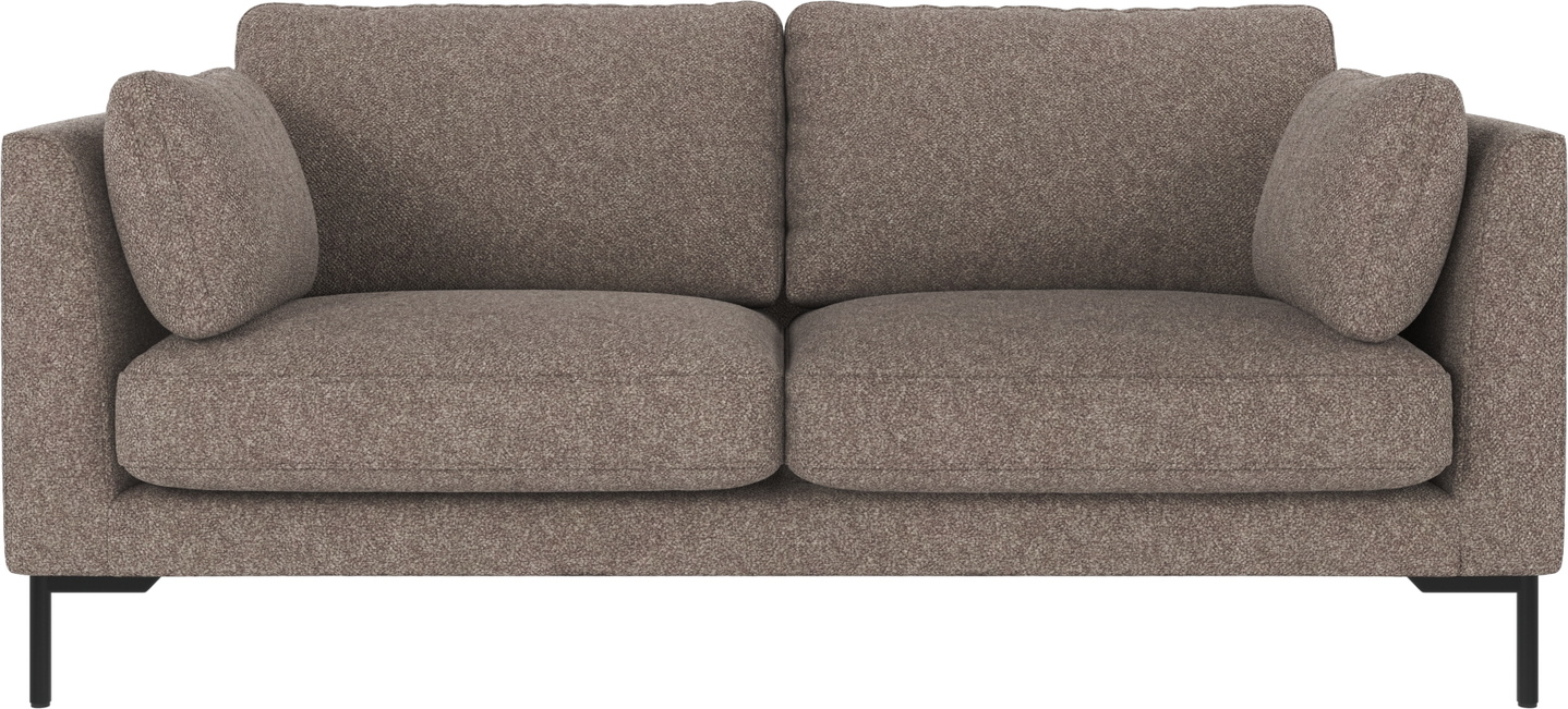 Mørk Beige/sort Personers Sofa Rowico Corwin Mørk Beige Med Sorte Metalben 190 - Rowico Sofa - 7340126591673