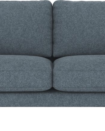 Sort Personers Sofa Rowico Corwin Blå Bobby Stof Med Lakerede Metalben H83xb238xd98 - Rowico Sofa  - 7340126592014