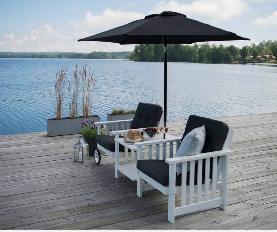 Hvid Rullesofa - Sofa