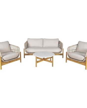 House Nordic Terracina Loungesæt Acacietræ Med Bord Sofa Stole - House Nordic Sofa  - 5713917030118