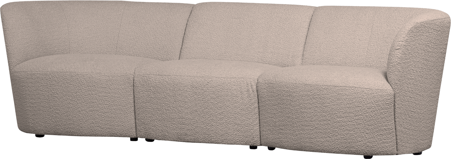 Sand Personers Sofa Woood Coco Boucl Polyester L227 D72 H70 - Woood Sofa - 8714713198948