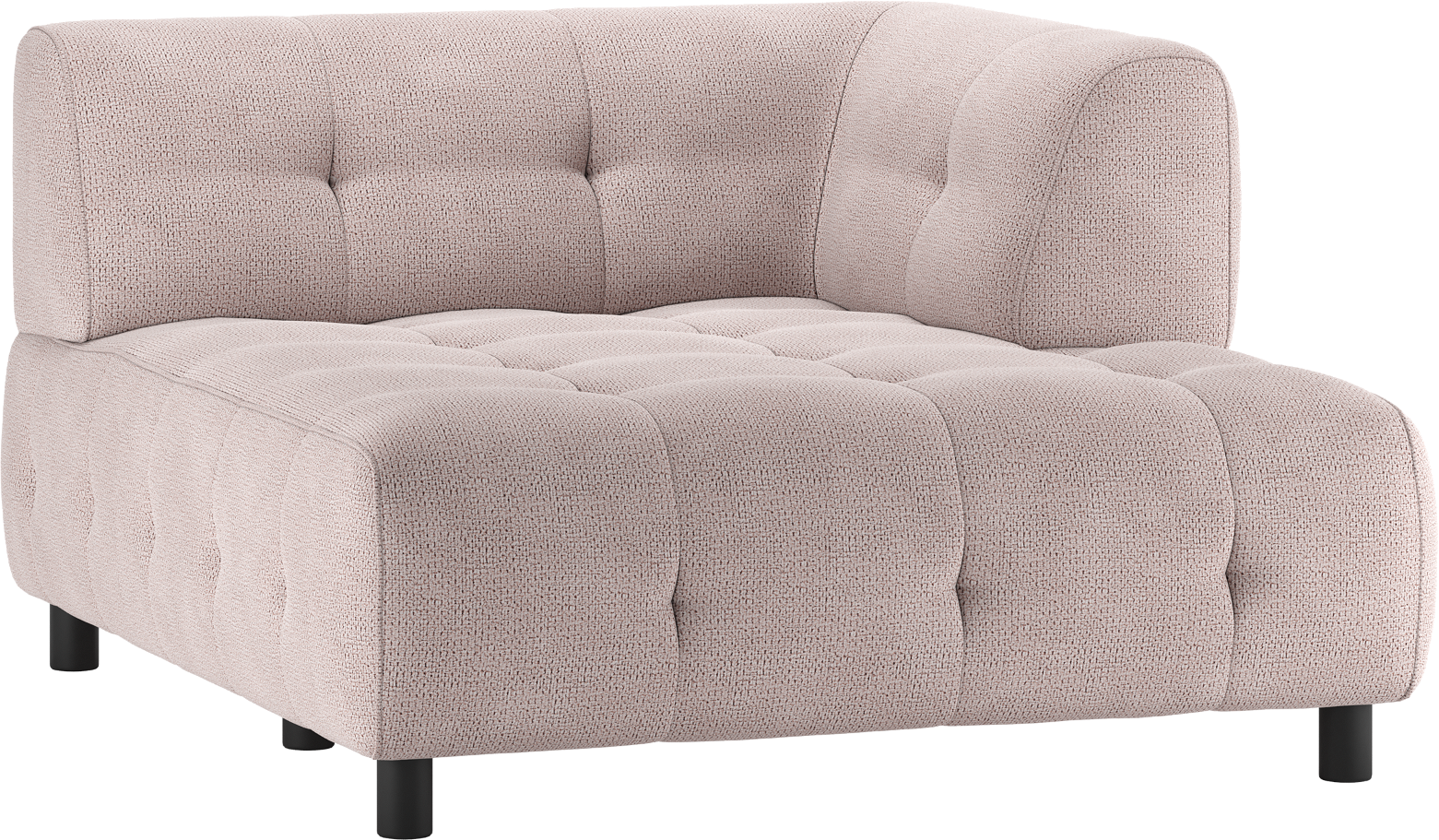 Lyserød Modulær Sofa Woood Louis Chaiselong Højre Lysrød Chenille - Woood Sofa - 8714713195152