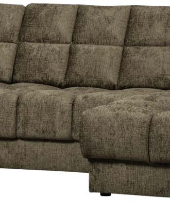 Grøn Chaiselong Sofa Woood Second Date Højrevendt Velour Modulsofa H78xb316xd162 - Woood Sofa  - 8714713208388