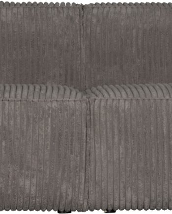 Mørkegrå Personers Sofa Woood Exclusive Bean Ribbet Fløjl H73b246d96 - Woood Sofa  - 8714713139422