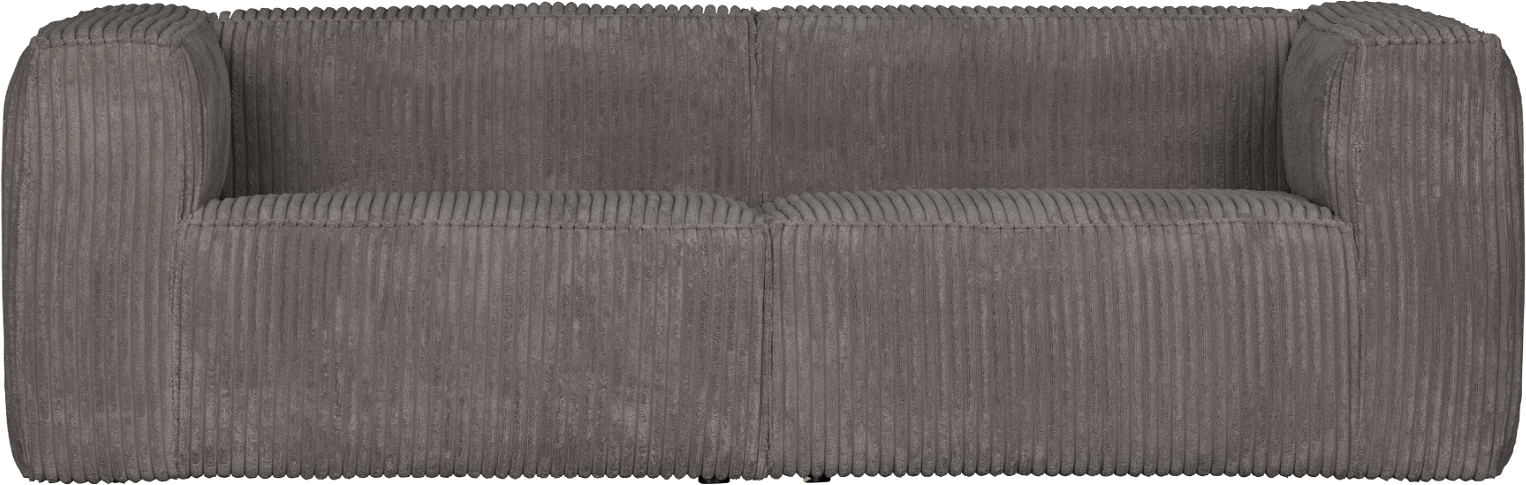 Mørkegrå Personers Sofa Woood Exclusive Bean Ribbet Fløjl H73b246d96 - Woood Sofa - 8714713139422