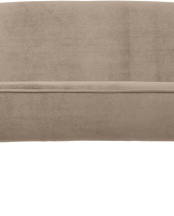 Beige Woood Sara Personers Sofa Fløjlsstof Høje Sorte Ben Fsc Træ 110x72x73 - Woood Sofa  - 8714713170180