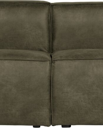 Grøn Personers Sofa Woood Bean Læderlook Fsc Stel H73xb246xd96 - Woood Sofa  - 8714713084340