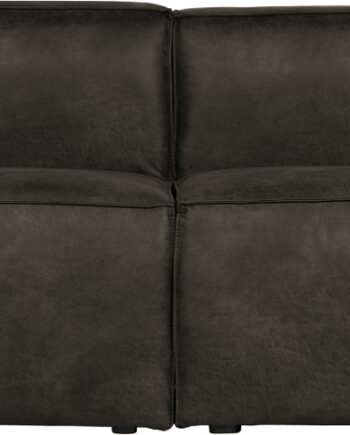 Sort Personers Sofa Woood Bean Læderlook Moderne Stue Sofa Med Bæredygtigt Fsc Træ Stel - Woood Sofa  - 8714713084401