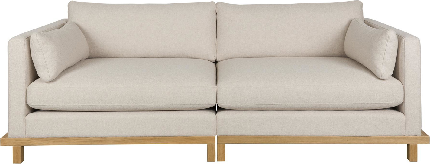 Lysgrå/Natur Personers Sofa Zuiver Blossom Lysgrå Natur Polyakrylstof Skum Egetræ - Zuiver Sofa - 8718548103238