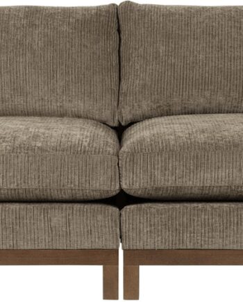 Brungrå Personers Sofa Zuiver Blossom Polyakrylstof Med Egetræsbund 230 - Zuiver Sofa  - 8718548066847