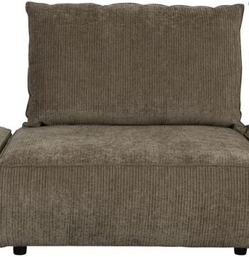 Brun Personers Sofa Zuiver Hunter Mudder Stof Uden Armlæn Med Skumpolstring 417 Bred - Zuiver Sofa  - 8718548068629