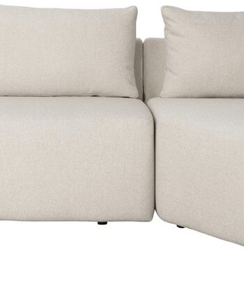 Sand Sofa Zuiver Prosper Højrevendt Lysgrå Polyester 355x124x79 - Zuiver Sofa  - 8718548088887