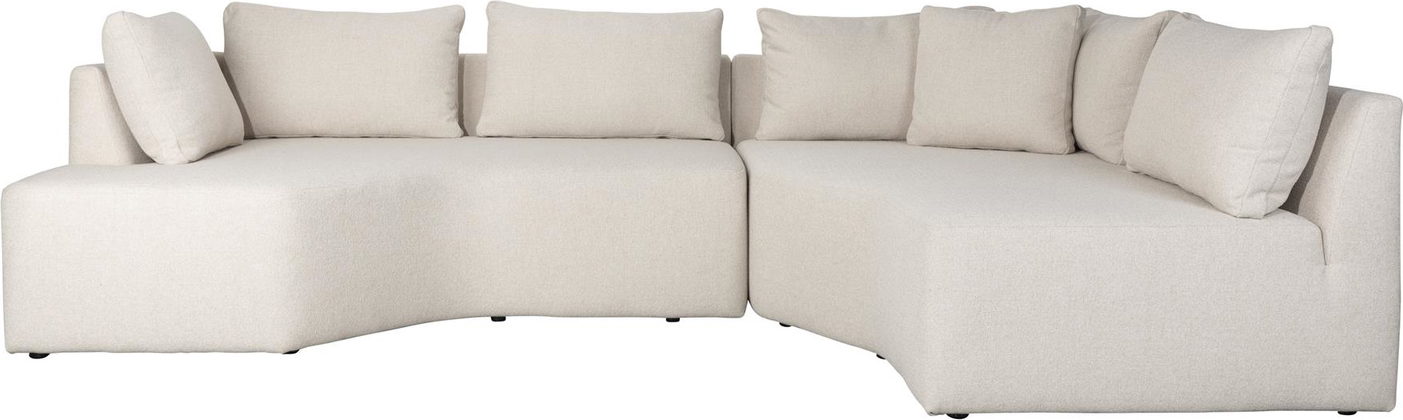 Sand Sofa Zuiver Prosper Højrevendt Lysgrå Polyester 355x124x79 - Zuiver Sofa - 8718548088887