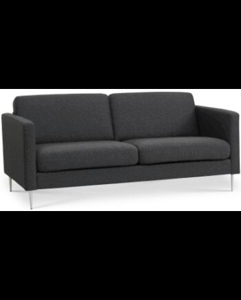 Askset Personers Sofa Polyester B180 D86 Børstet Alugrå Antracit - Sofa