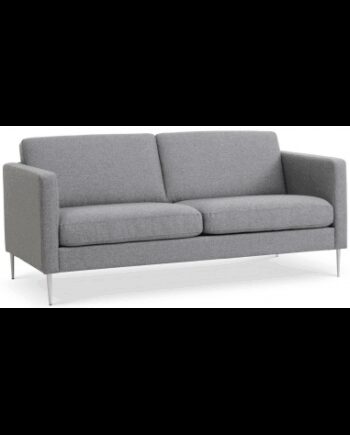 Askset Personers Sofa Polyester B180 D86 Børstet Alugrå Lysegrå - Sofa