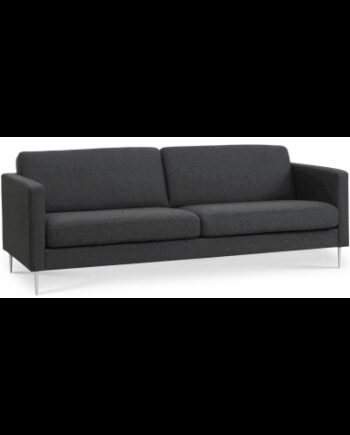 Askset Personers Sofa Polyester B214 D86 Børstet Alugrå Antracit - Sofa
