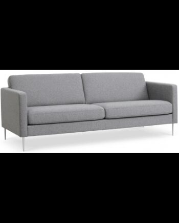 Askset Personers Sofa Polyester B214 D86 Børstet Alugrå Lysegrå - Sofa