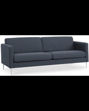 Askset Personers Sofa Polyester B214 D86 Børstet Alugrå Navy - Sofa