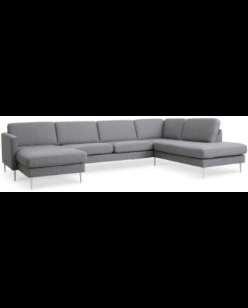 Askset Højrevendt Sofa Polyester B336 D219 Børstet Alugrå Lysegrå - Sofa