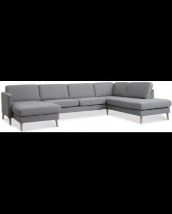 Askset Højrevendt Sofa Polyester B336 D219 Natur Lysegrå - Sofa
