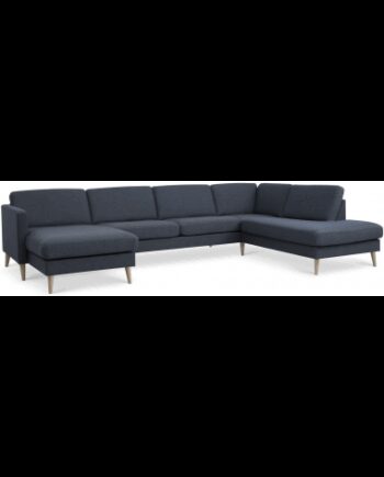 Askset Højrevendt Sofa Polyester B336 D219 Natur Navy - Sofa