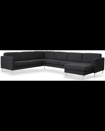 Askset Sofa Polyester B348 D269 Børstet Alugrå Antracit - Sofa