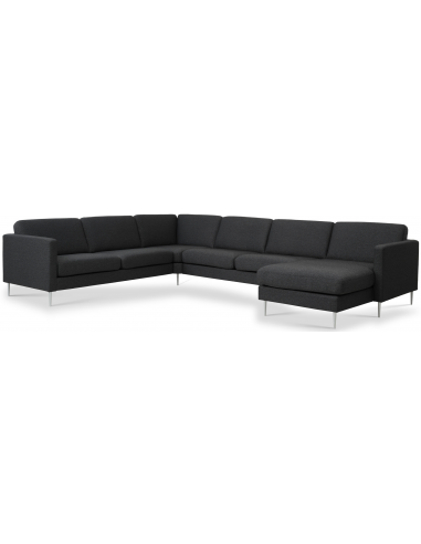 Askset Sofa Polyester B348 D269 Børstet Alugrå Antracit - Sofa
