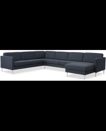 Askset Sofa Polyester B348 D269 Børstet Alugrå Navy - Sofa