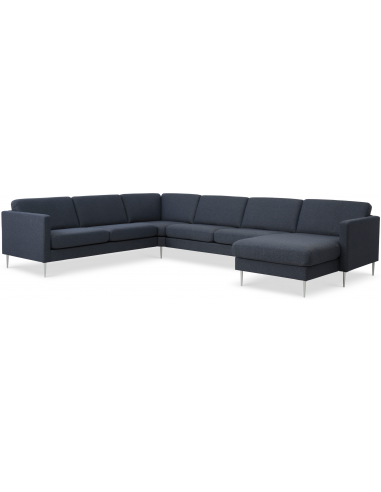 Askset Sofa Polyester B348 D269 Børstet Alugrå Navy - Sofa