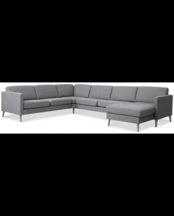 Askset Sofa Polyester B348 D269 Natur Lysegrå - Sofa