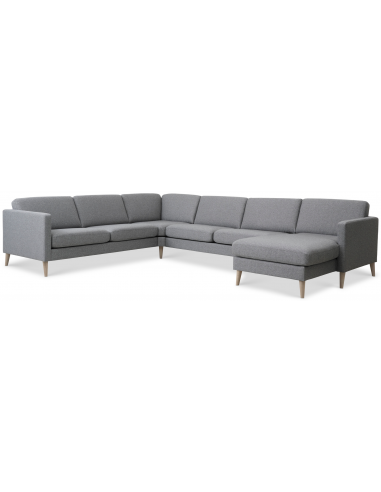Askset Sofa Polyester B348 D269 Natur Lysegrå - Sofa