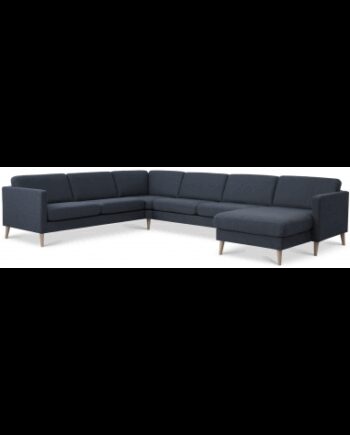 Askset Sofa Polyester B348 D269 Natur Navy - Sofa
