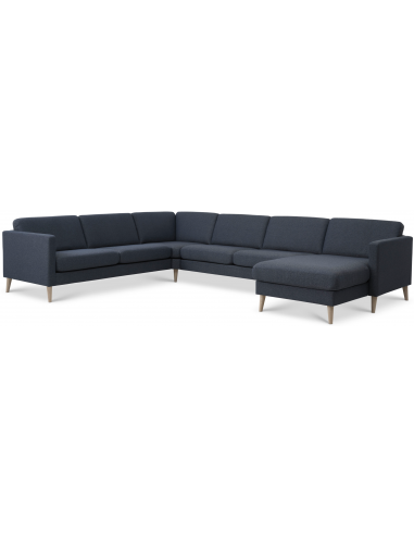 Askset Sofa Polyester B348 D269 Natur Navy - Sofa