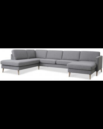 Askset Venstrevendt Sofa Polyester B336 D219 Natur Lysegrå - Sofa