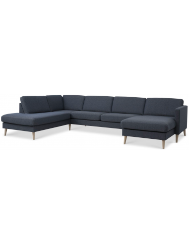Askset Venstrevendt Sofa Polyester B336 D219 Natur Navy - Sofa