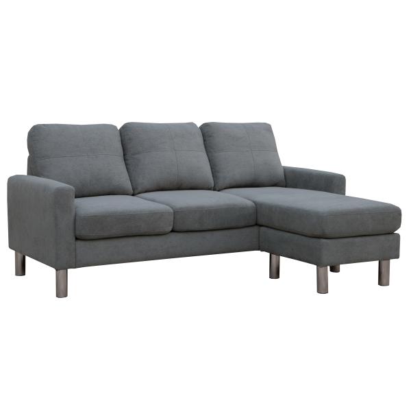 Homeville Atlanta Højre Venstrevendt Plys 186x136x86cm - Sofa