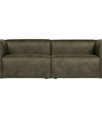 Grøn Bean Personers Sofa Læder 246 Vintage Army - Woood Sofa